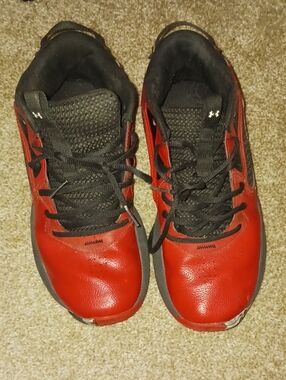 Under Armour Kids Red and Black Sneakers